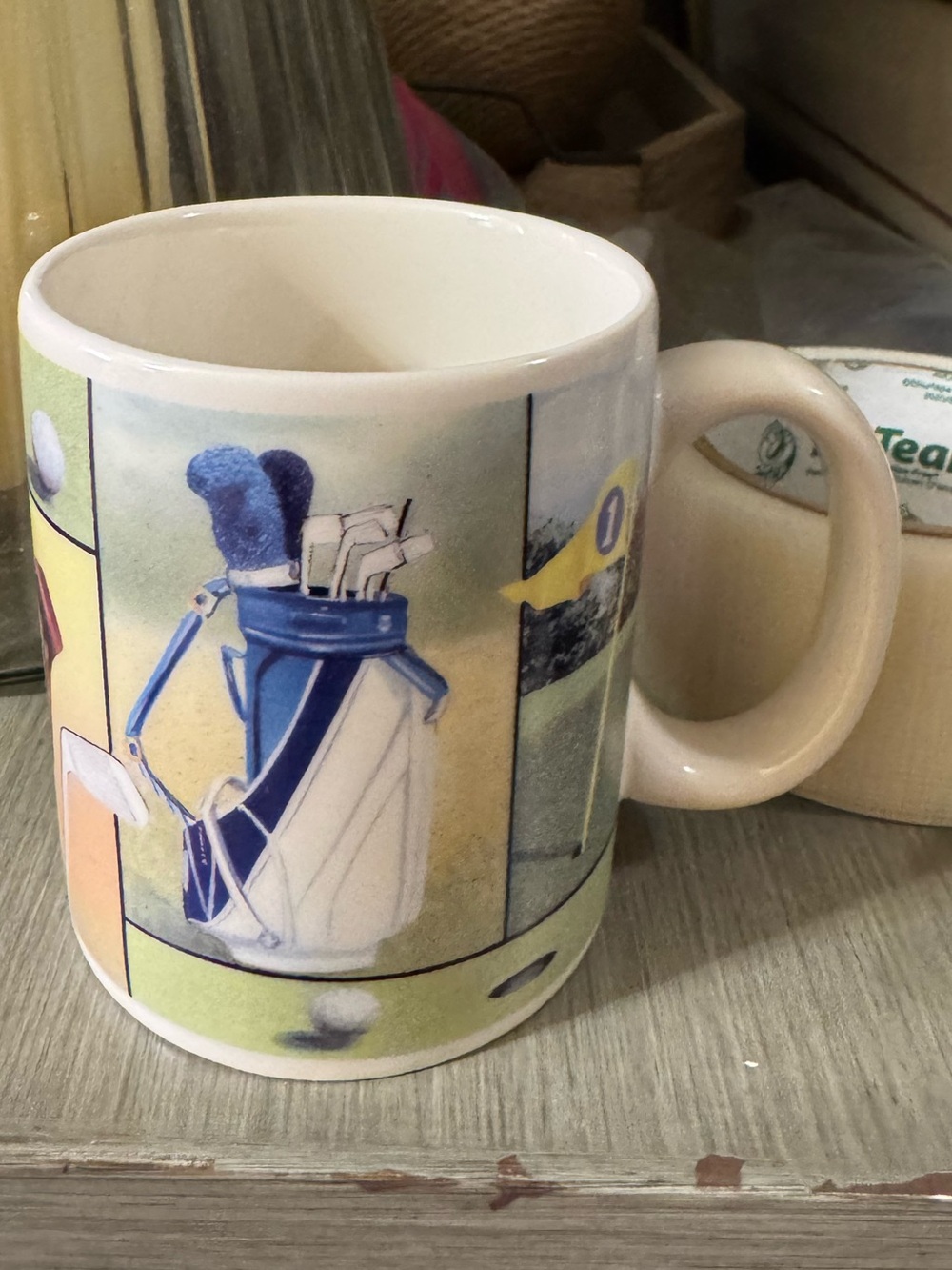 VTG COFFEE TEA CUP MUG GOLF THEME